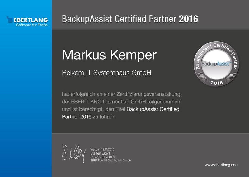 BackupAssist Certified
